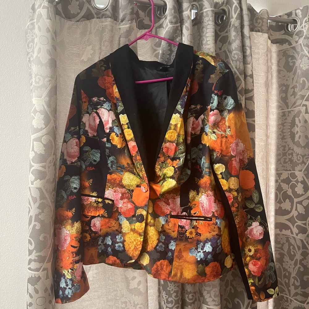 Multicolored Flower Printer Blazer - image 1